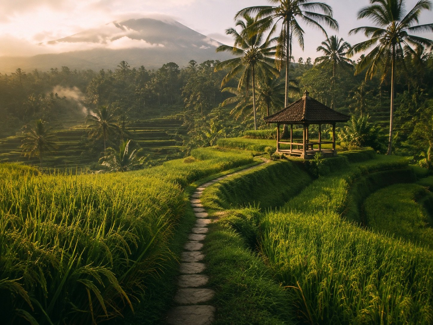 Ilustrasi AI bertema Alam & petualangan, bukan foto lokasi sebenarnya
