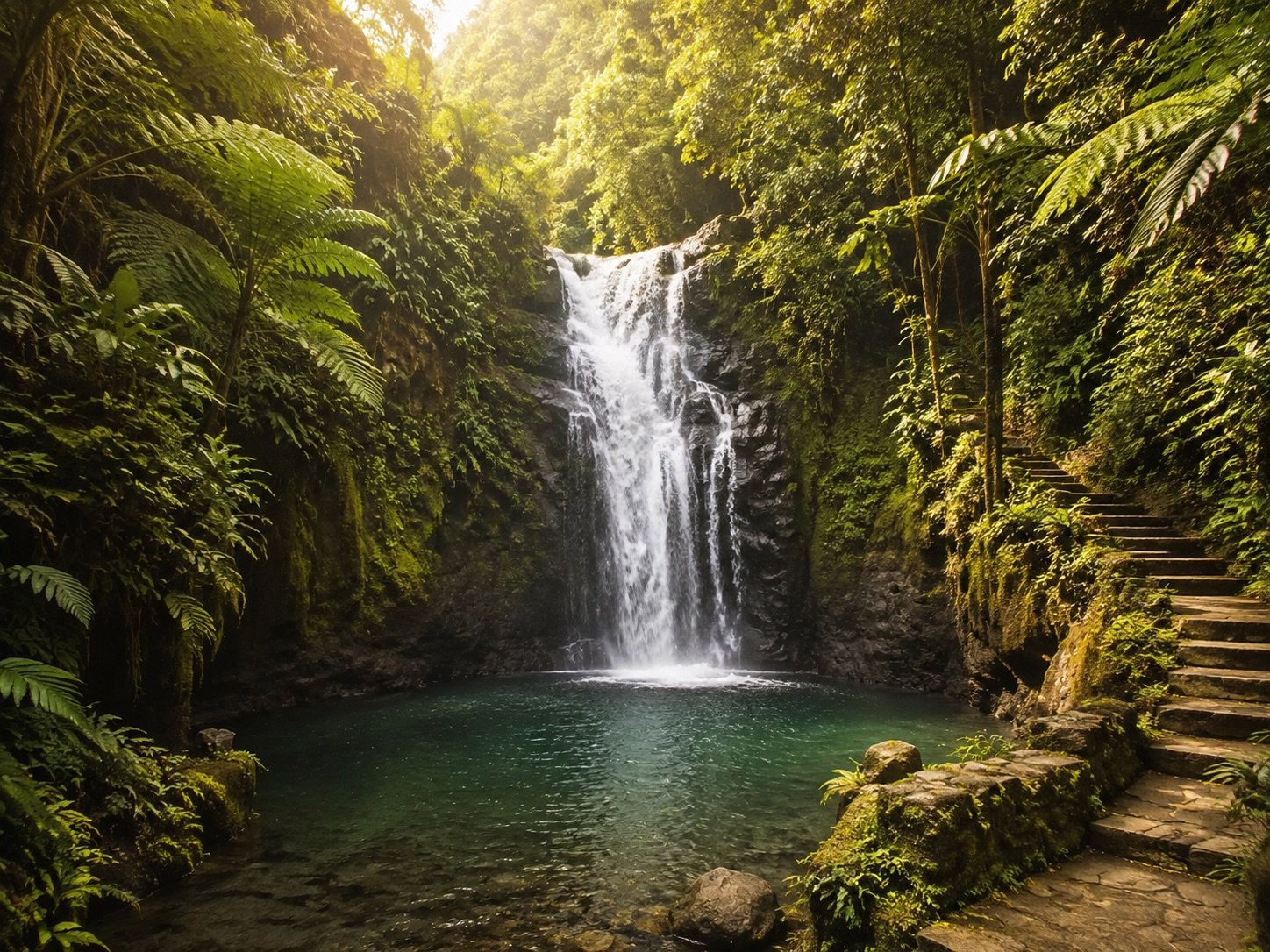 Ilustrasi AI bertema Alam & petualangan, bukan foto lokasi sebenarnya